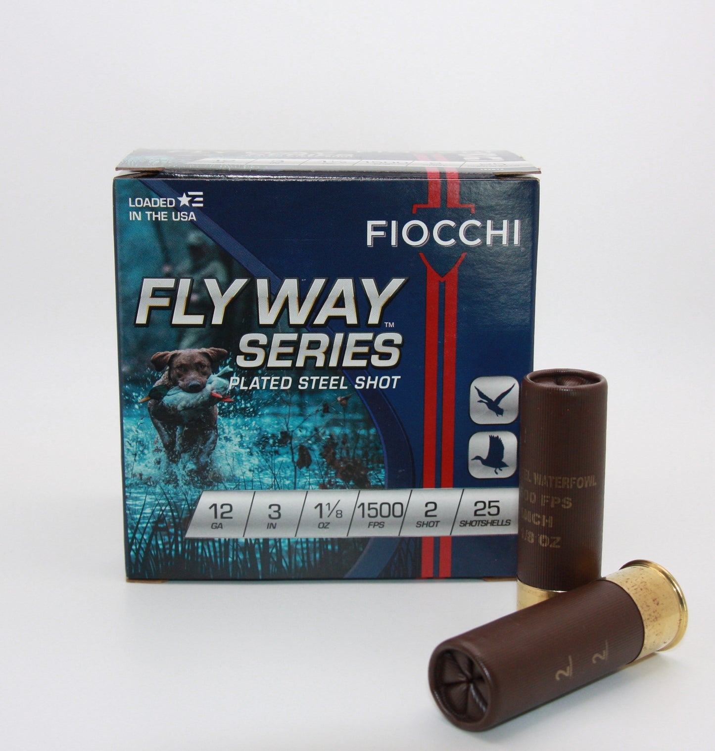 12 Gauge Fiocchi FlyAway Series 3" 2-Shot Steel Duck Load