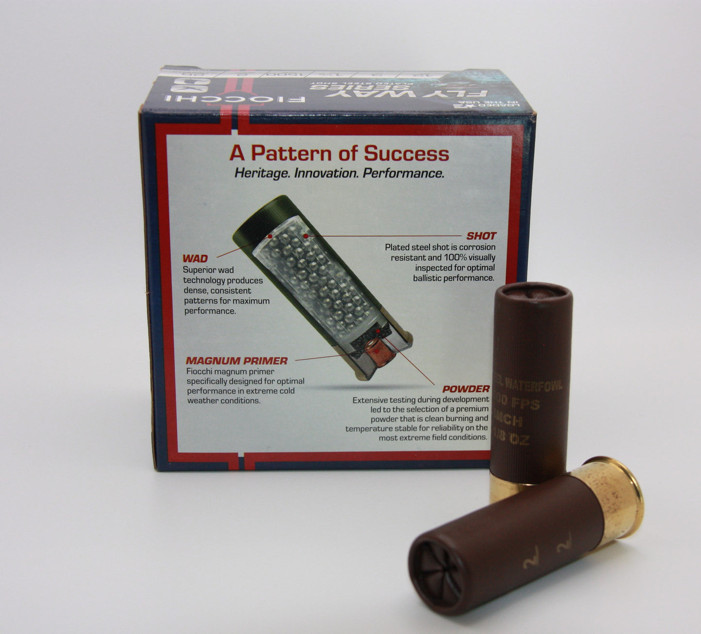 12 Gauge Fiocchi FlyAway Series 3" 2-Shot Steel Duck Load