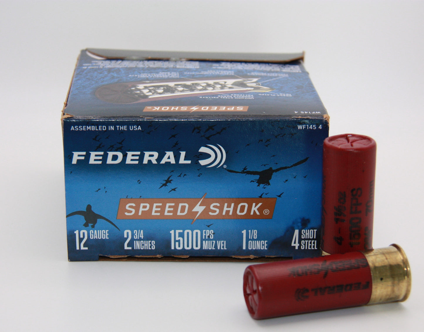 12 Gauge Federal SpeedShok 2-3/4" 4-Shot Steel Duck Load