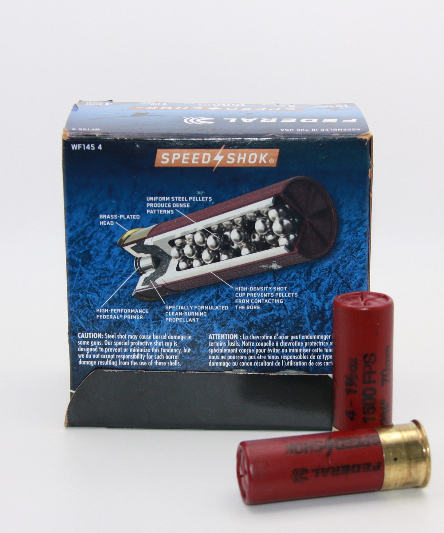 12 Gauge Federal SpeedShok 2-3/4" 4-Shot Steel Duck Load